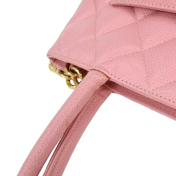 Chanel Pink Calfskin Medallion Tote Handbag - Picture 5 of 10